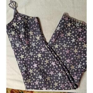 Star Print Black & Pink Slip Dress